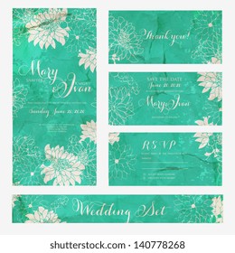 Wedding invitation template in vector.