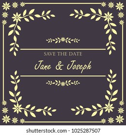 wedding invitation template. vector illustration