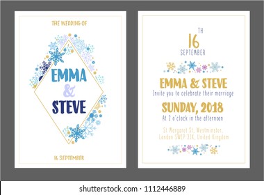 Wedding  invitation template vector illustration
