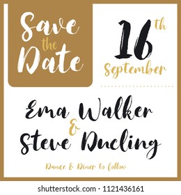 Wedding invitation template vector illustration