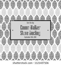 Wedding invitation template vector illustration