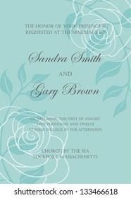 Wedding invitation template. Vector illustration