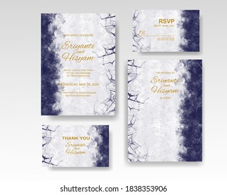 Wedding invitation template with watercolor background and splash.EPS 10.