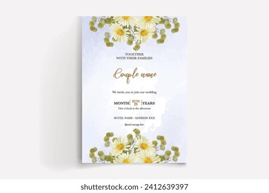 wedding invitation templates with white flowers