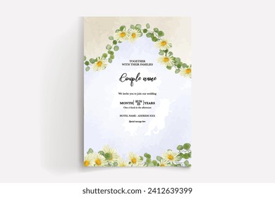 wedding invitation templates with white flowers