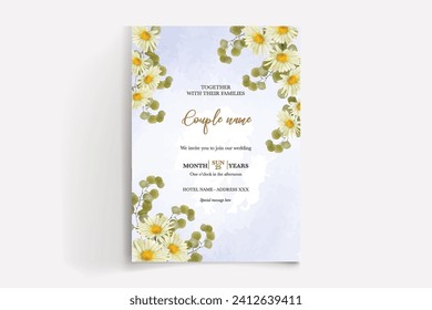 wedding invitation templates with white flowers