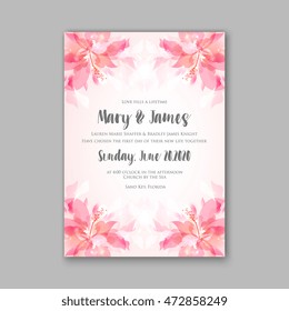 Wedding invitation template.Sweet wedding bouquets of rose, peony, orchid, anemone, camellia Vector design elements.