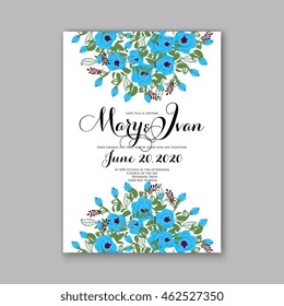 Wedding invitation template.Vector design elements.