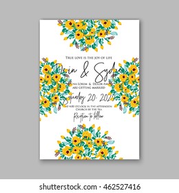 Wedding invitation template.Vector design elements.