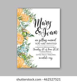 Wedding invitation template.Vector design elements.