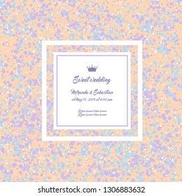 Wedding invitation. Terrazzo textures.