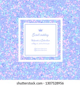 Wedding invitation. Terrazzo textures.