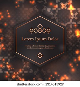 Wedding invitation,  thank you card, modern tribal ornament background template. Vector elegant template