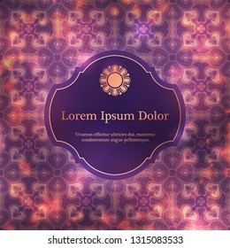 Wedding invitation, thank you card, modern tribal ornament background template. Vector elegant template