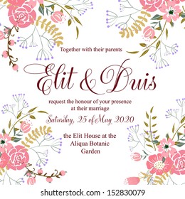 Wedding invitation, thank you card, save the date cards. Wedding set. RSVP card