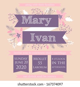 Wedding invitation, thank you card, save the date cards. Wedding set. RSVP card