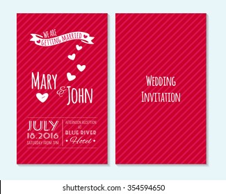 Wedding invitation, thank you card, save the date cards. Wedding invitation, menu, flyer, template.