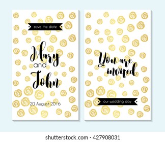 Wedding invitation, thank you card, save the date, baby shower cards. Wedding invitation, baby shower, menu, flyer, banner template.