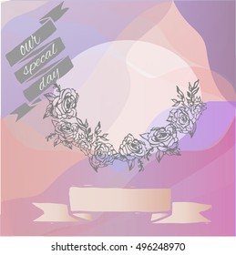Wedding invitation, thank you card, save the date cards. Wedding invitation.
Floral template for flyer, banner, brochure, invitation, poster