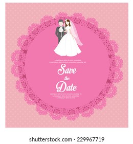 wedding invitation. vector