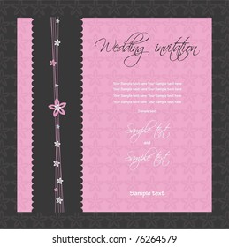 Wedding invitation. vector