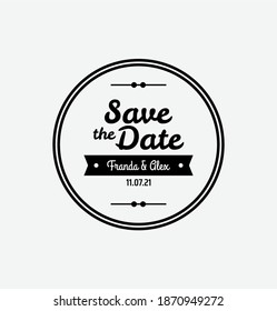 Wedding invitation vector graphic of save the date, perfect for wedding, invitation, couple, fiance, etc