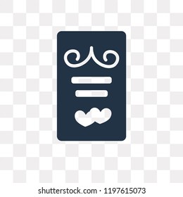 Wedding invitation vector icon isolated on transparent background, Wedding invitation transparency concept can be used web and mobile