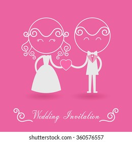 wedding invitation Vector illustration