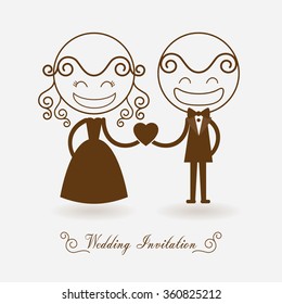 wedding invitation Vector illustration