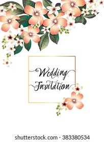Wedding Invitation, vector illustration