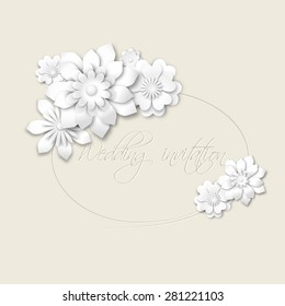 wedding invitation, vector illustration, eps 10 with transparency and gradient meshes
