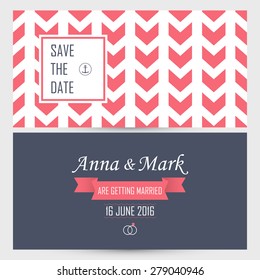 Wedding invitation. Vector illustration. Save The Date