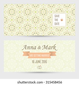 Wedding invitation. Vector illustration. Save The Date