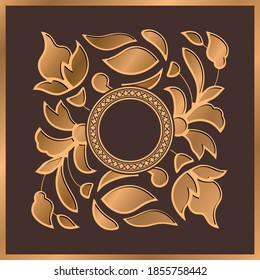 Plantilla vectorial de invitación de boda . Diseño de corte láser con marco.