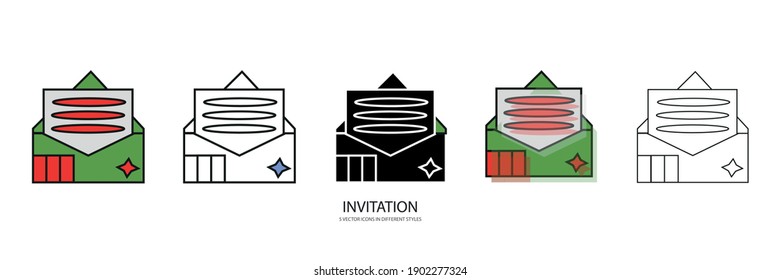 icono de tipo vector de invitación de boda