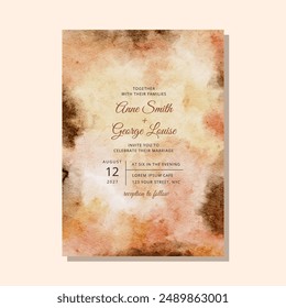 wedding invitation with vintage abstract background