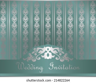Wedding invitation. Vintage background. Retro design                  