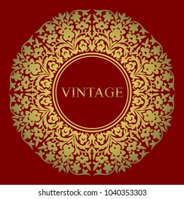 Wedding invitation. Vintage decorative elements. Ornamental floral business cards, oriental pattern, vector illustration. Islam, Arabic, Indian, turkish, pakistan, chinese, ottoman motifs.