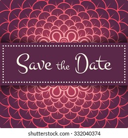 Wedding invitation. Vintage decorative elements. Oriental pattern, vector illustration.  Islam, Arabic, Indian, turkish, pakistan, chinese, ottoman motifs