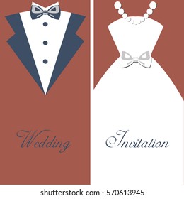 Wedding invitation vintage design elements, designers toolkit card, elegant style vector illustration