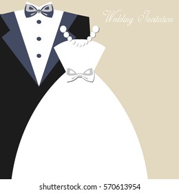 Wedding invitation vintage design elements, designers toolkit card, elegant style vector illustration