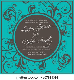 Wedding Invitation. Vintage Style.