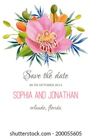 Wedding invitation watercolor