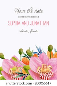 Wedding invitation watercolor