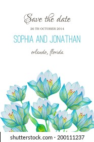 Wedding invitation watercolor