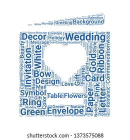wedding invitation word cloud. tag cloud about wedding invitation