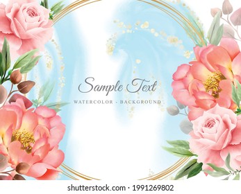 Wedding invitations card romantic floral design