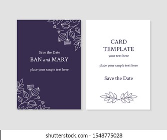 Wedding invitations guest card template