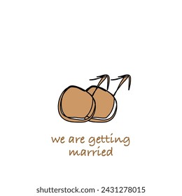Wedding Invitations for Same-Sex Couples - beige color painting