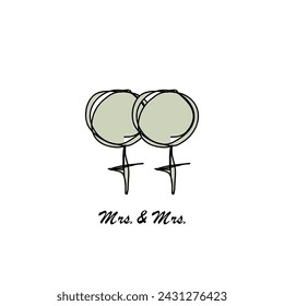 Wedding Invitations for Same-Sex Couples - sage colors painting